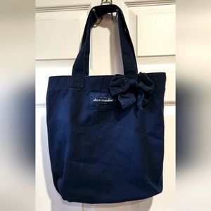 Abercrombie navy blue tote bag